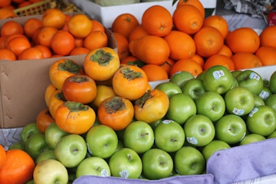 Colorful fruits displayed elegantly against a calming green backdrop.