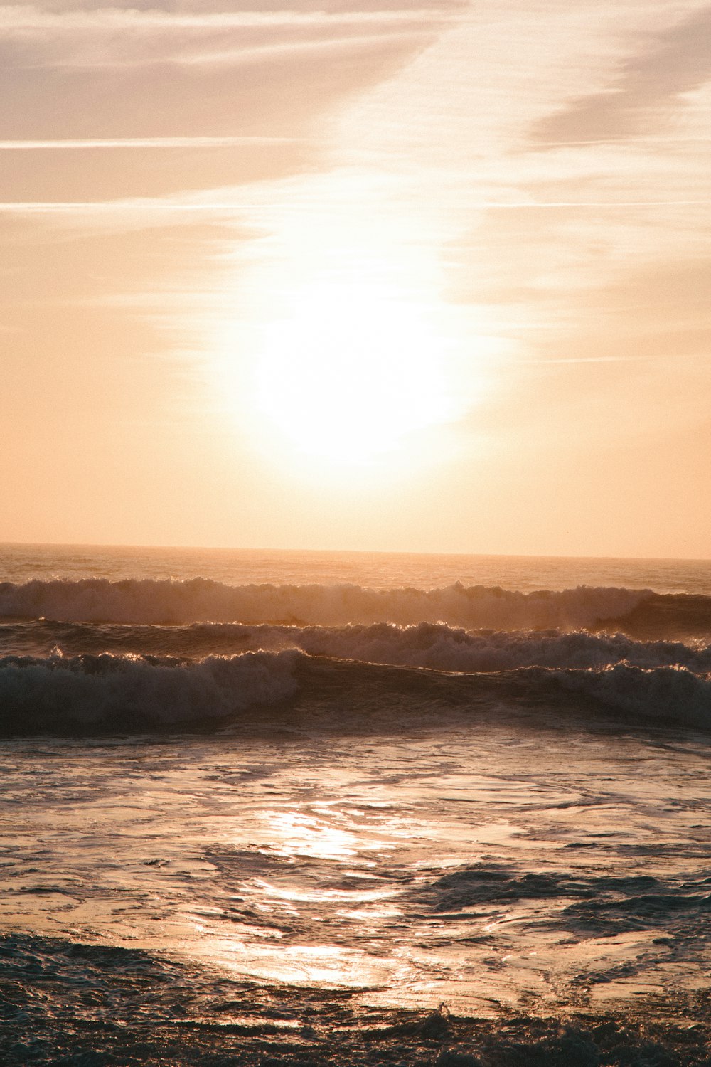 ocean wave during golden hour