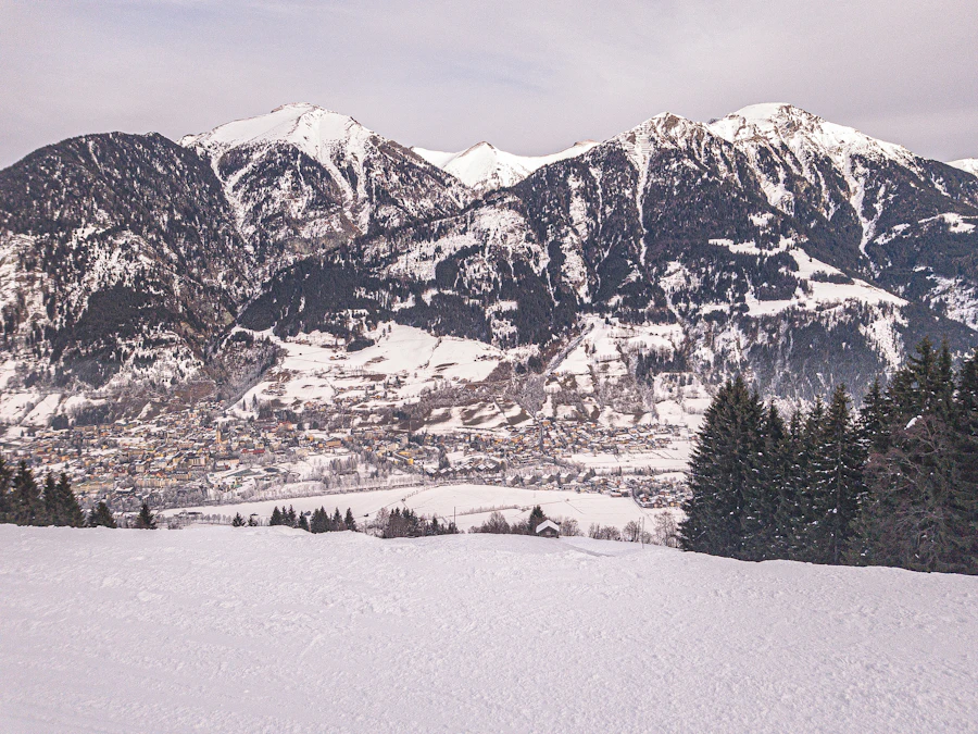 Skiing on a school trip
