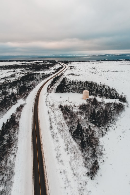 aerial photography of winding road in Saint George's Canada