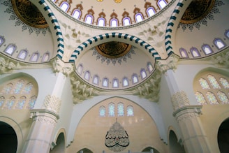 Interior of Masjid Gadog Raya showcasing intricate designs.