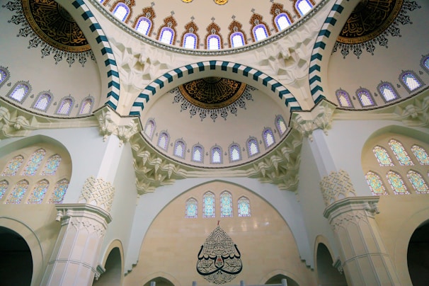 Interior of Masjid Gadog Raya showcasing intricate designs.