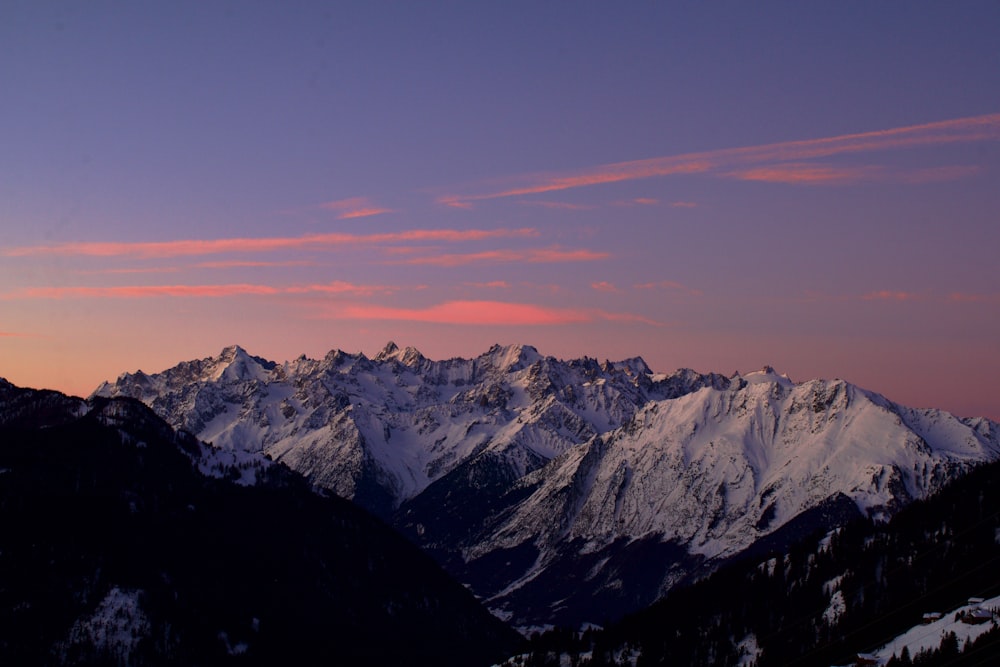 white snow covered mountain