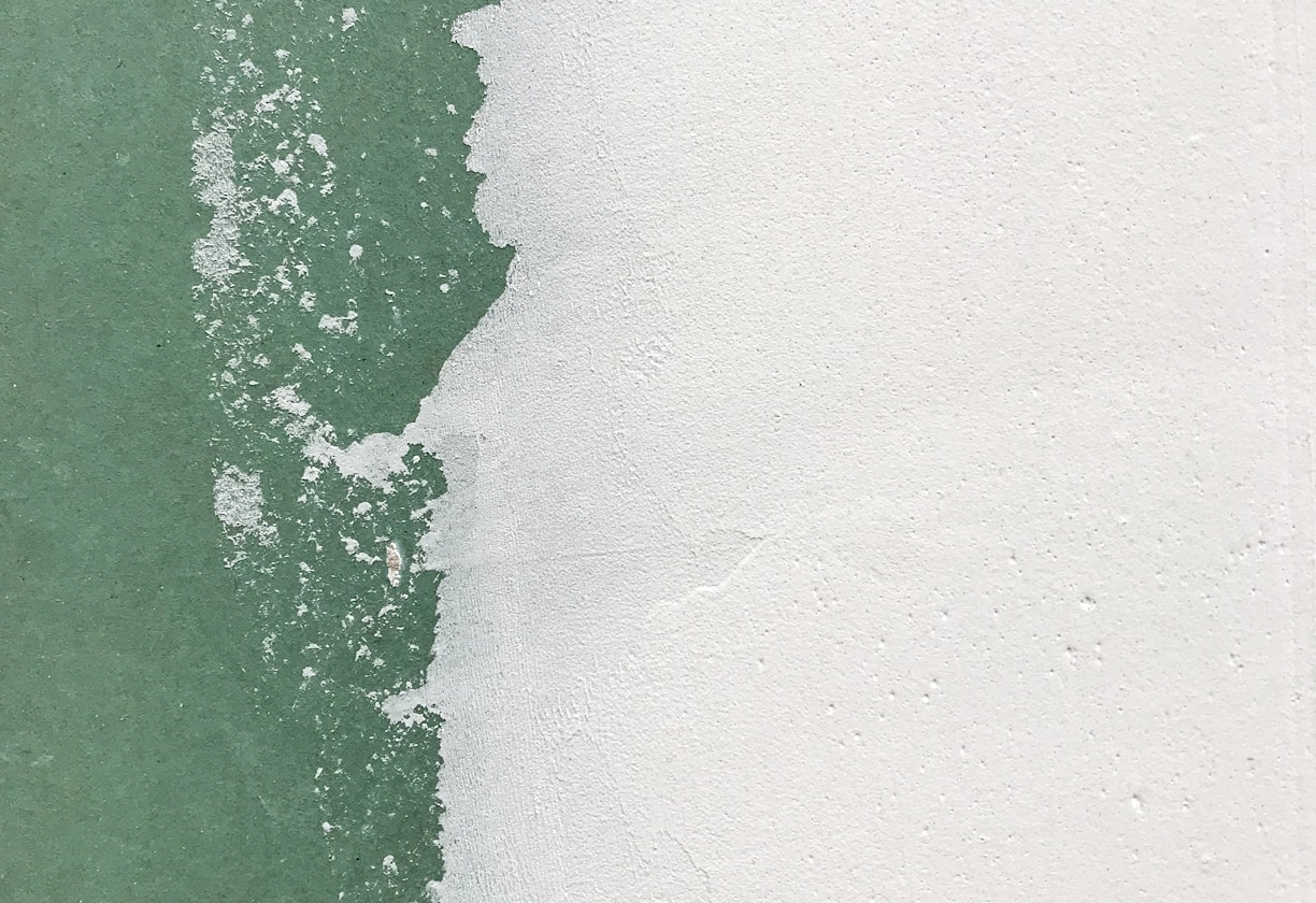 white and green wall