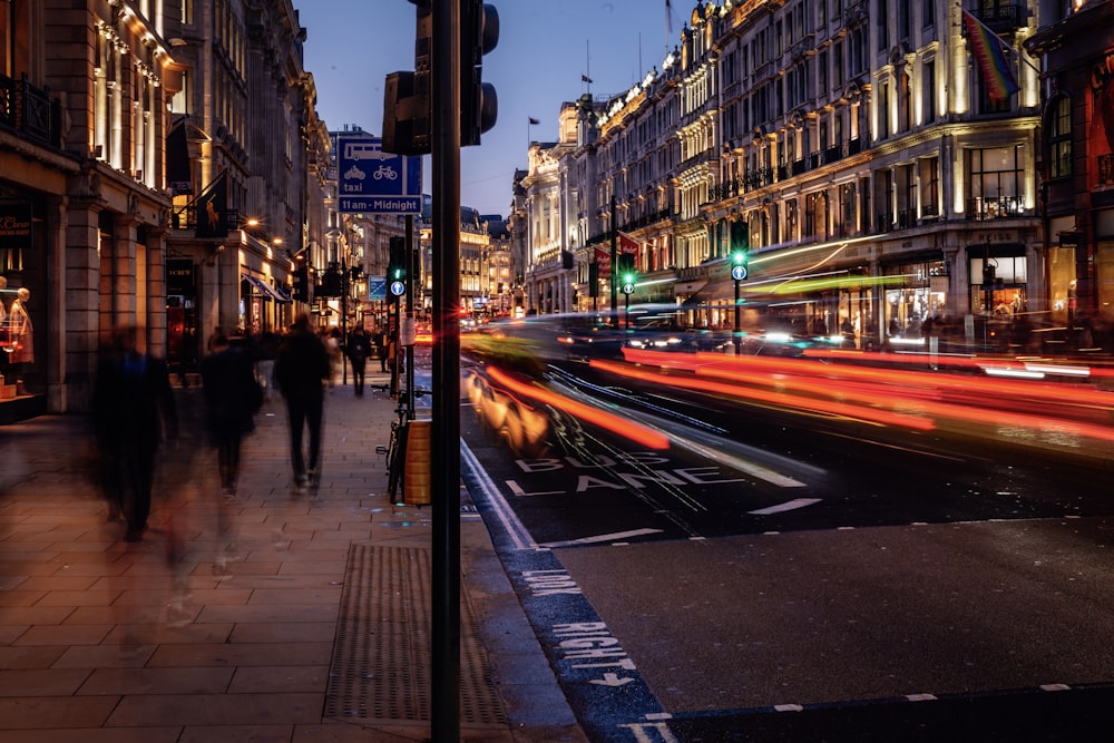 time lapse photography of vehicles on road