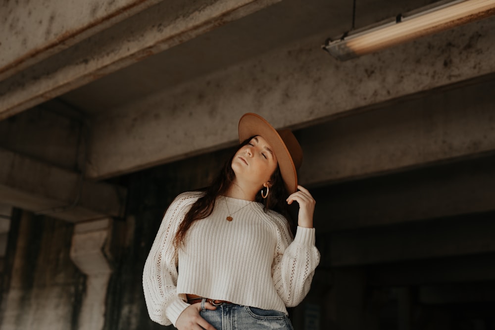 woman standing in building