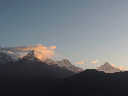glacier mountains during day in Annapurna Nepal