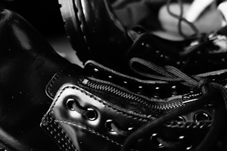 Close-up of durable PVC boots ready for shipment