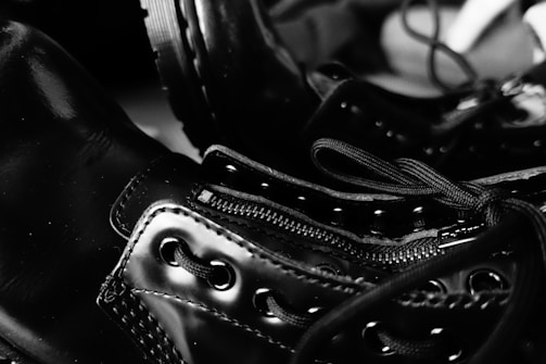 Close-up of durable PVC boots ready for shipment