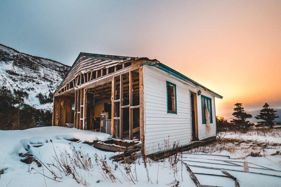 white and brown wooden house