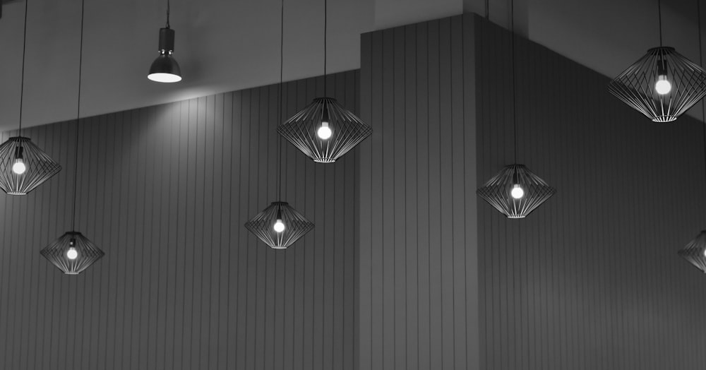 turned-on pendant lamps