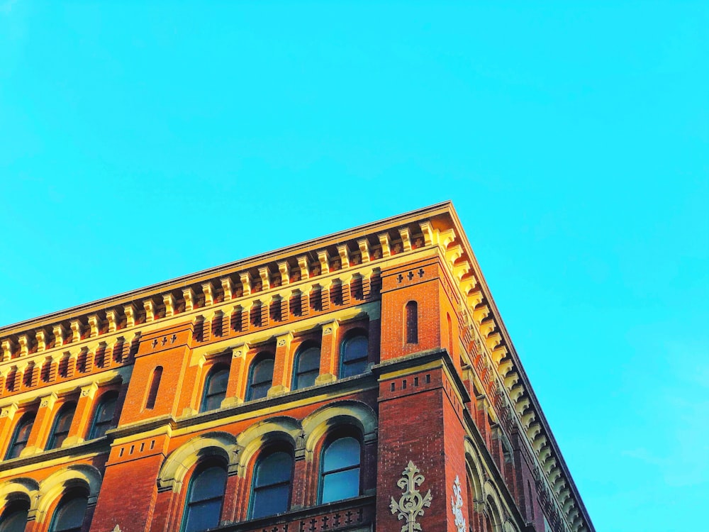 shallow focus photo of brown building