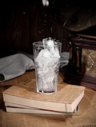 ice in dimple glass