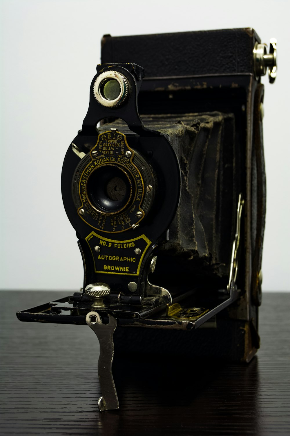 black folding camera