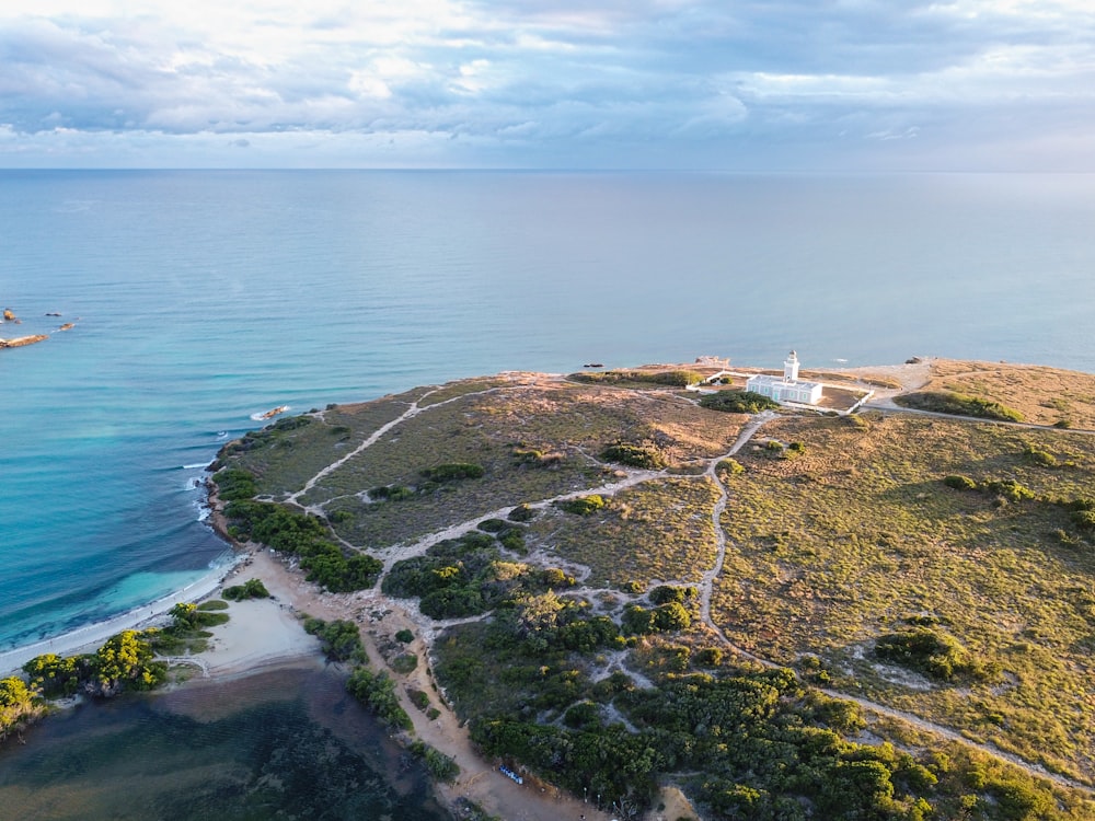 aerial photo of body of water