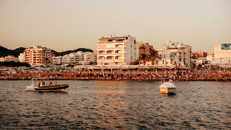 Mediterranean harbour and yacht