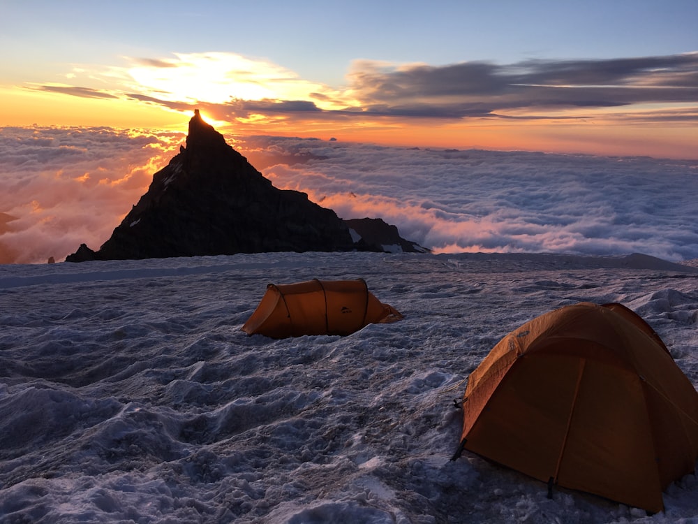 orange dome tent