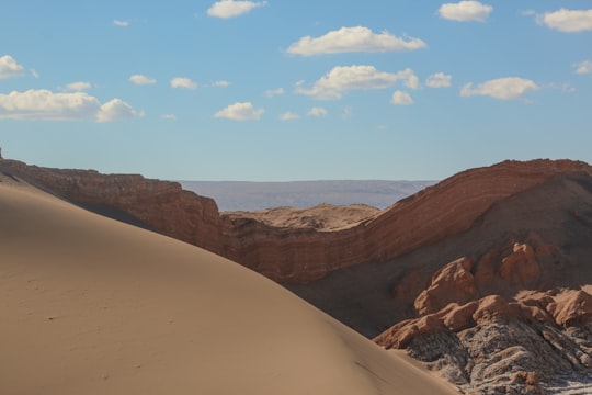 canyon under blue cloudy sky in Atacama Desert Chile