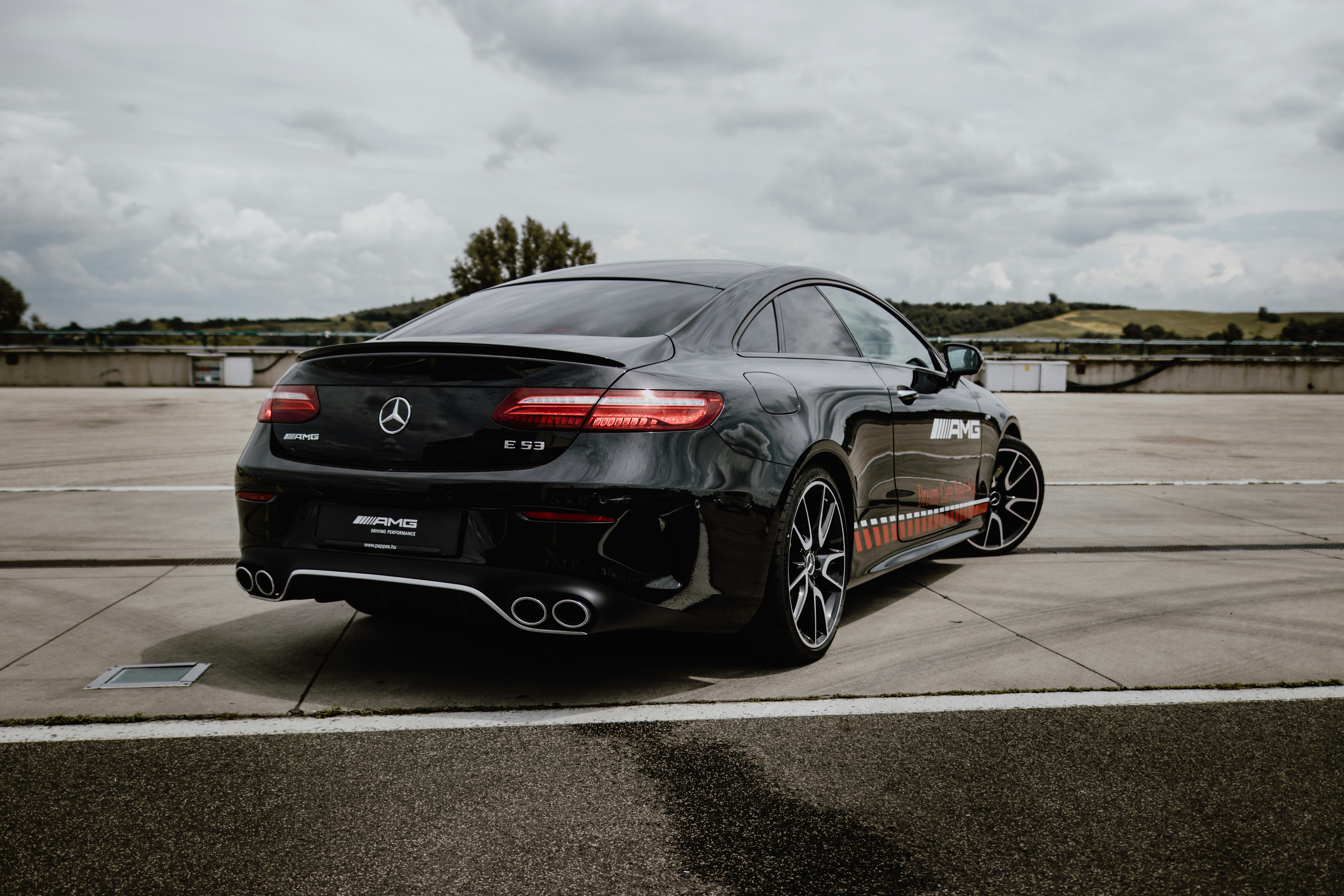 black Mercedes-Benz coupe