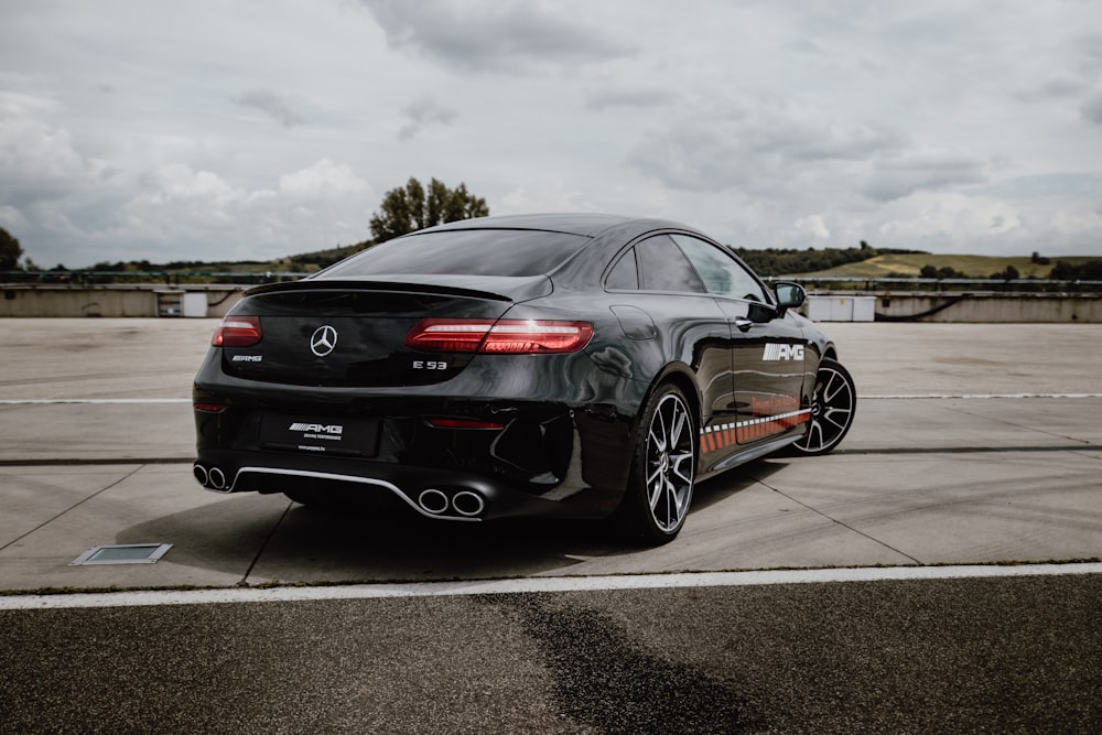 black Mercedes-Benz coupe