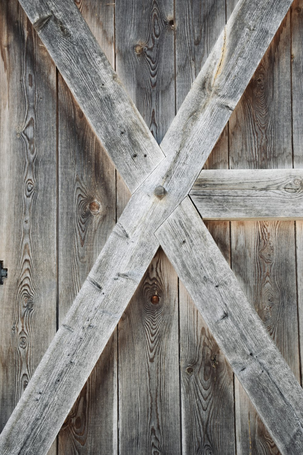 gray wood plank door