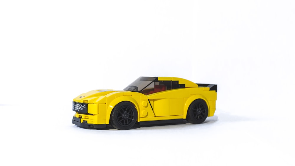 yellow coupe die-cast model
