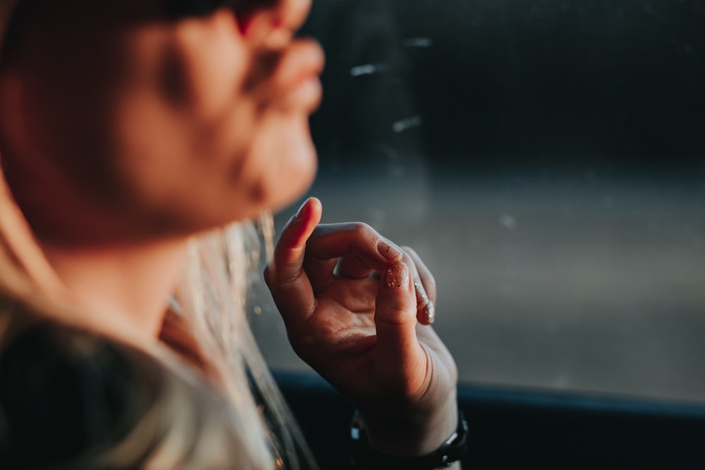 woman in vehicle