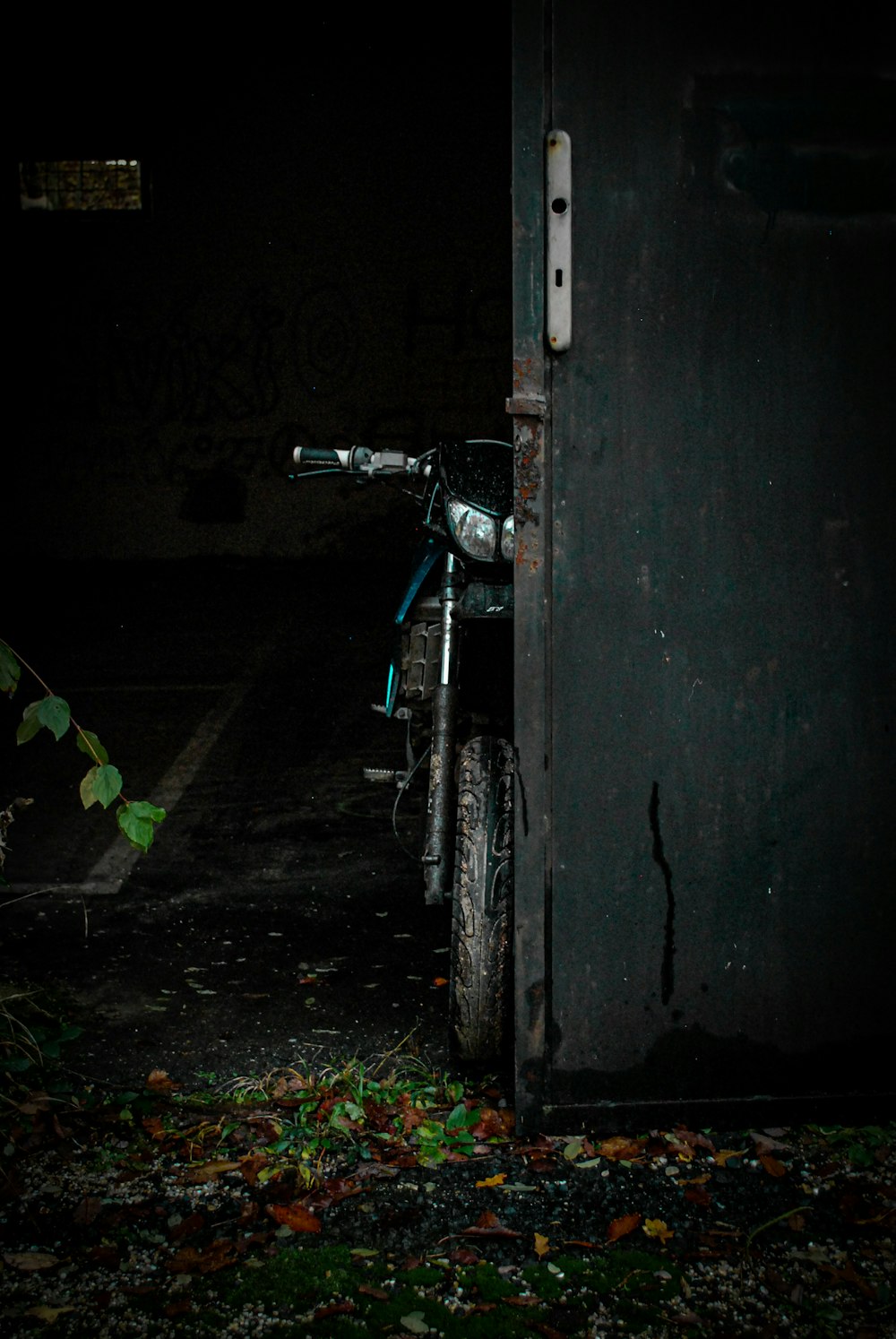 parked bike near door
