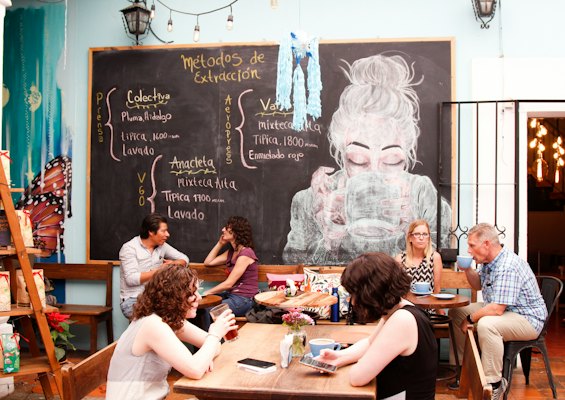 People in diner — Oaxaca, Mexico