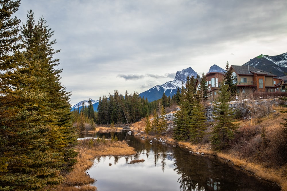 brown house on the mountain photograph