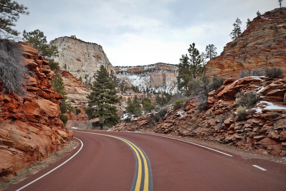 road near mountains