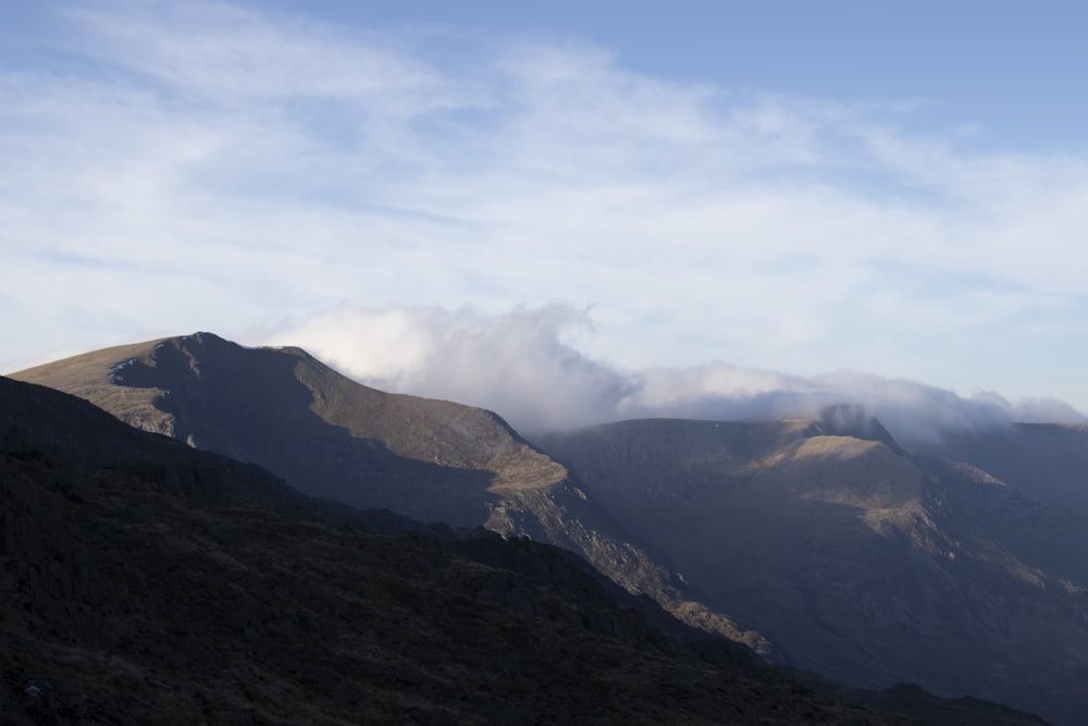 aerial view of mountain during daytime