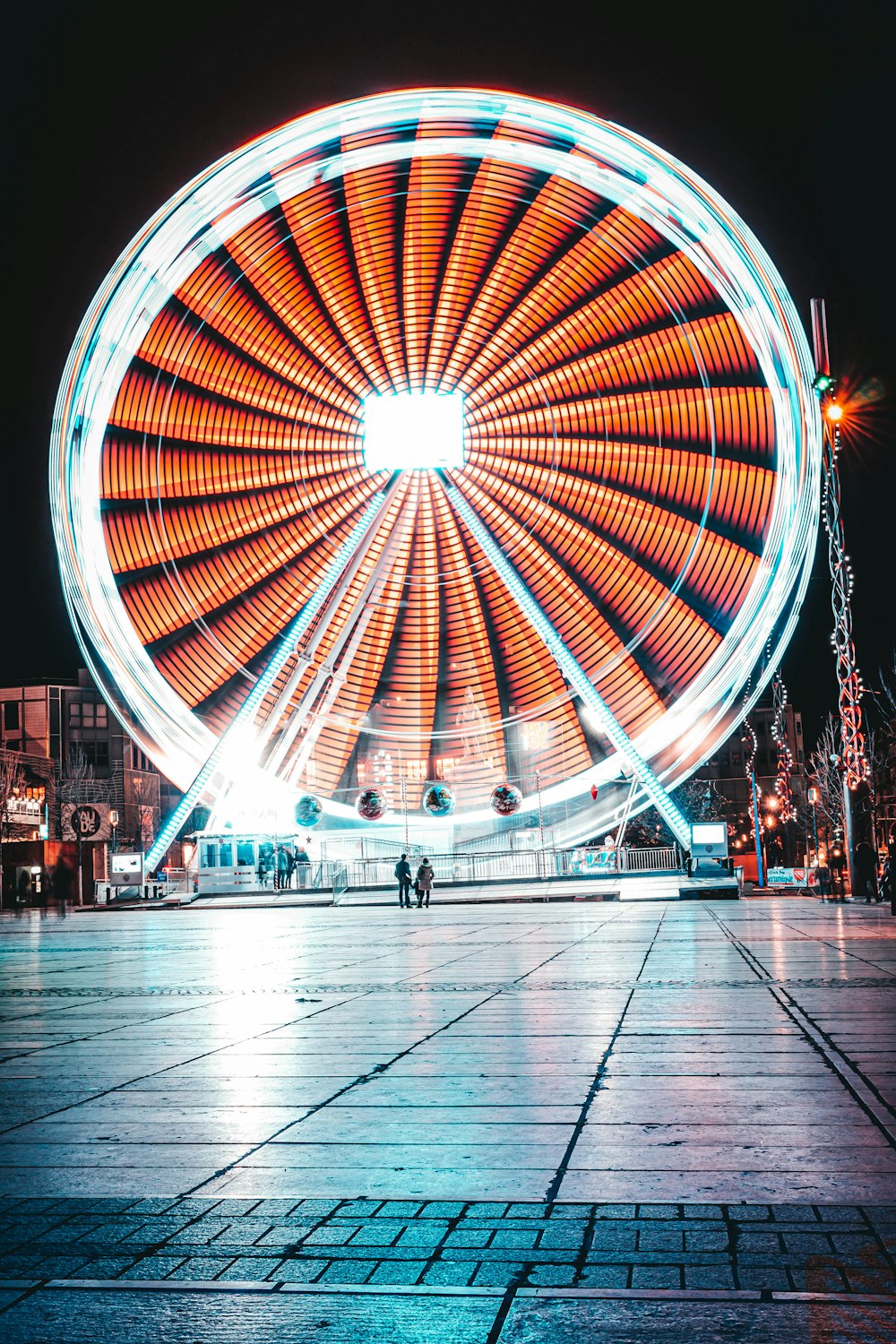 time lapse photography of Ferris wheel