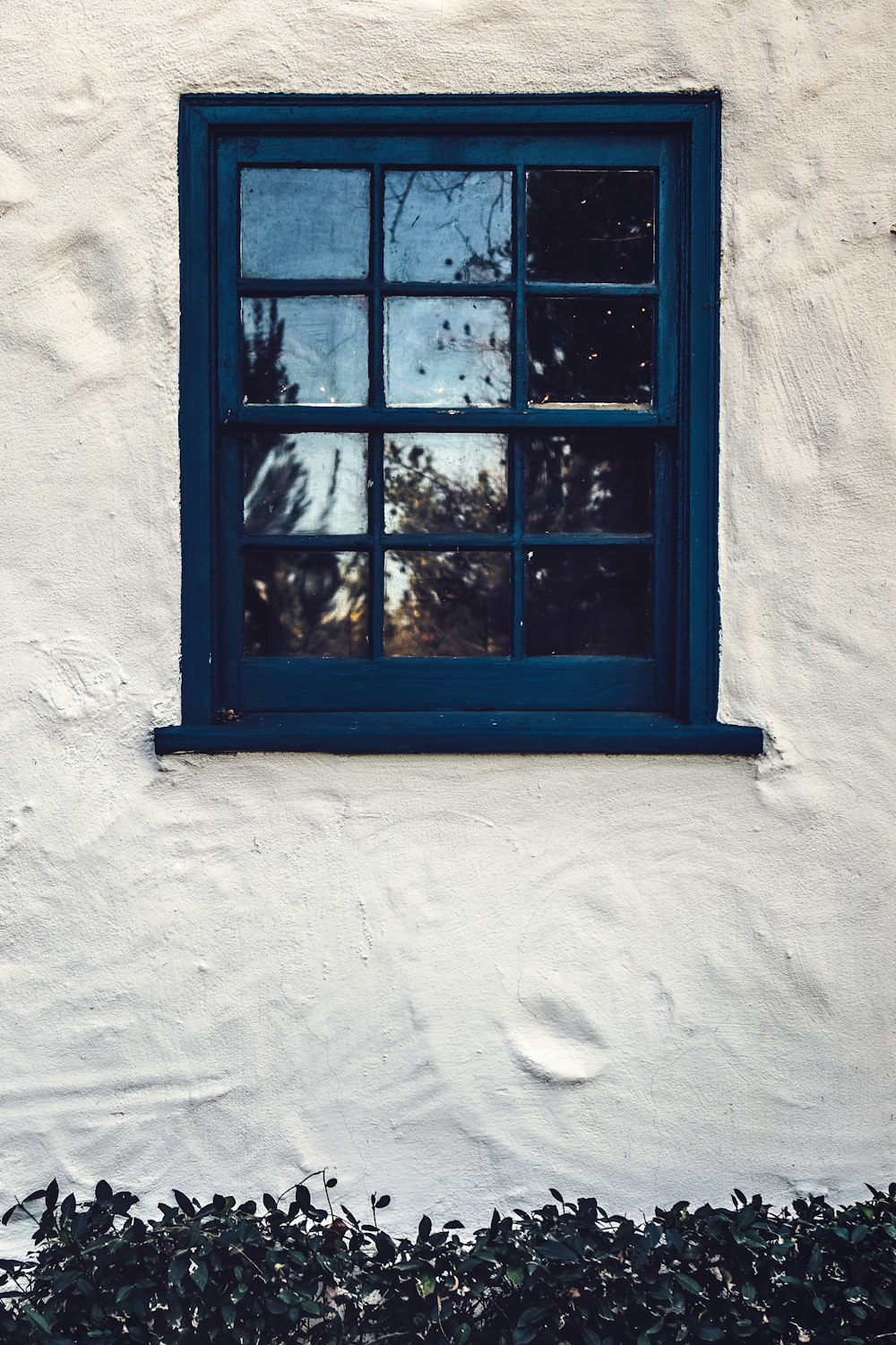 closed blue window