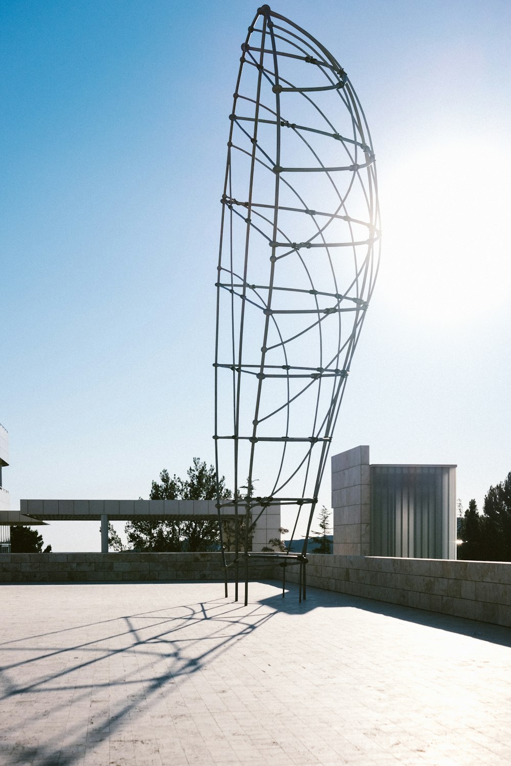 gray metal tower on rooftop