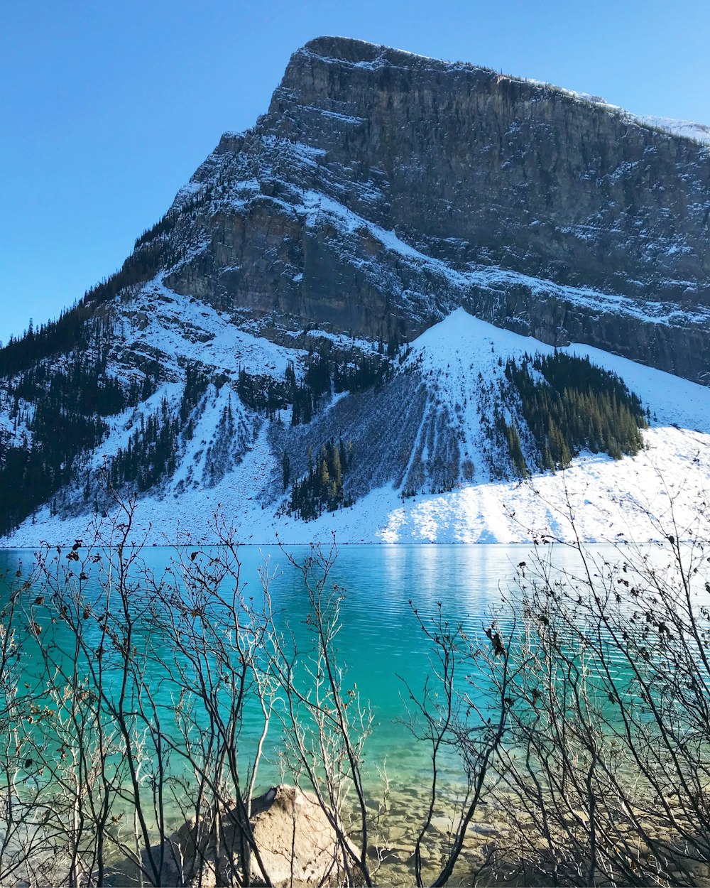 mountain with snow