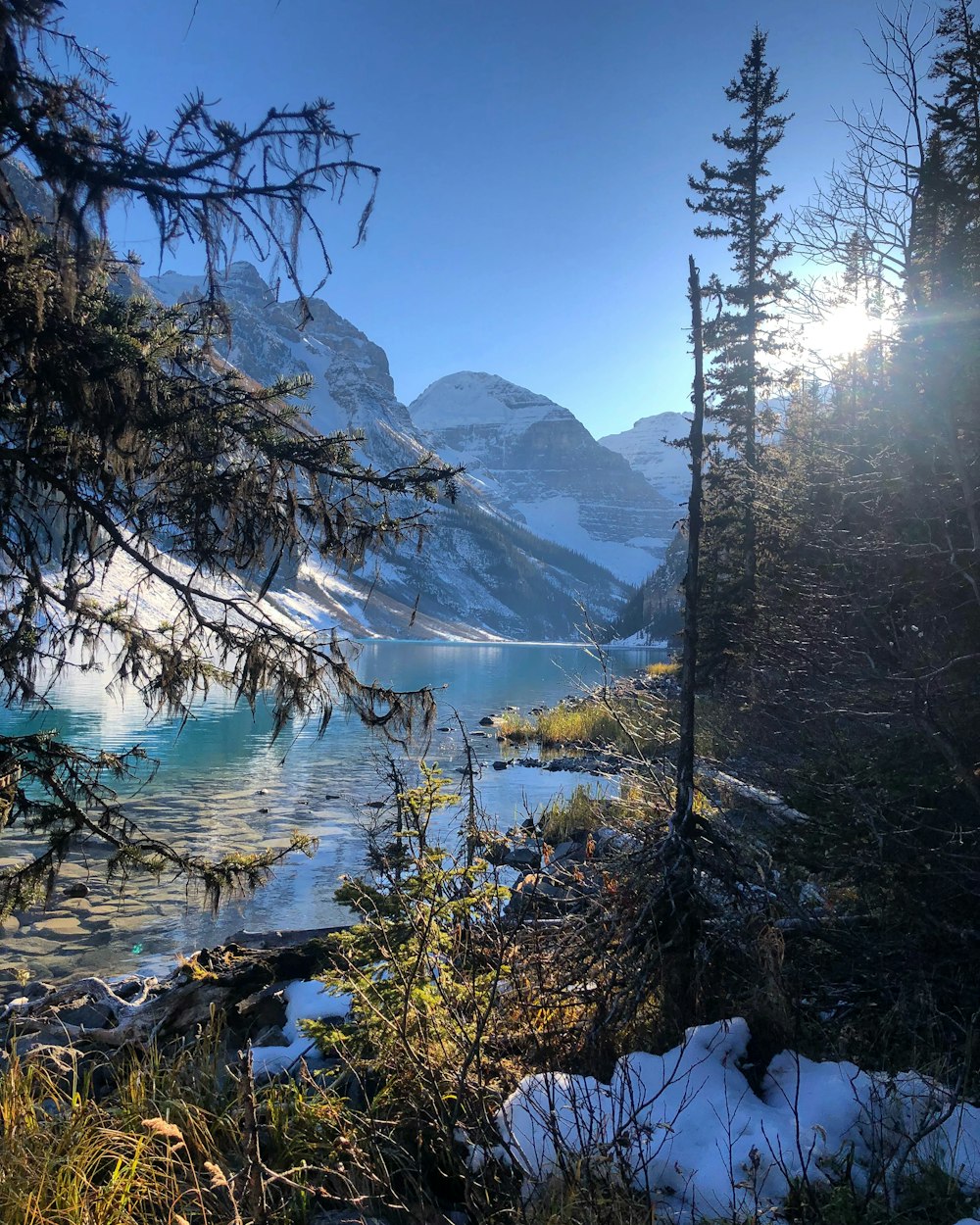 lake and mountains