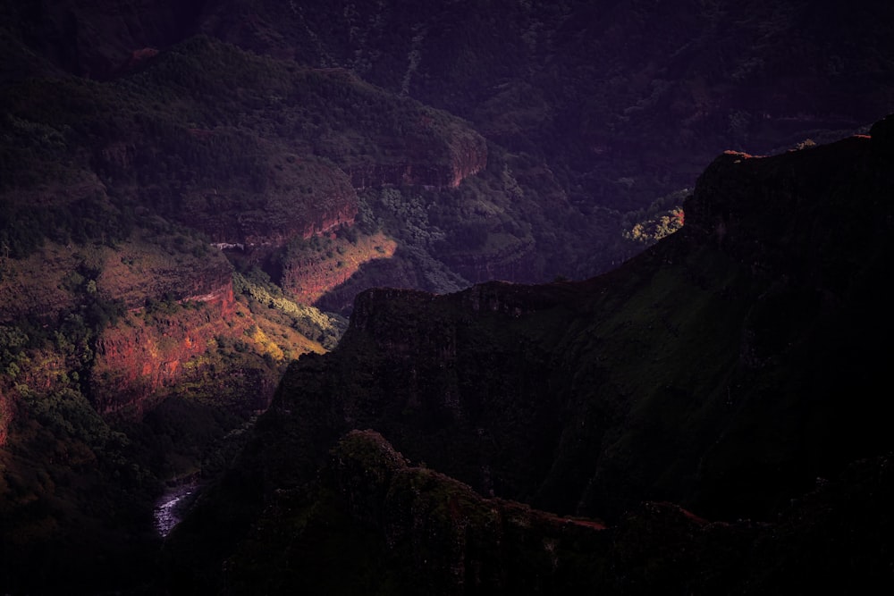 aerial view of mountains