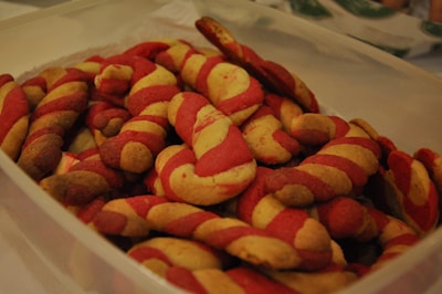 A collection of jvv crackers in various shapes and colors.