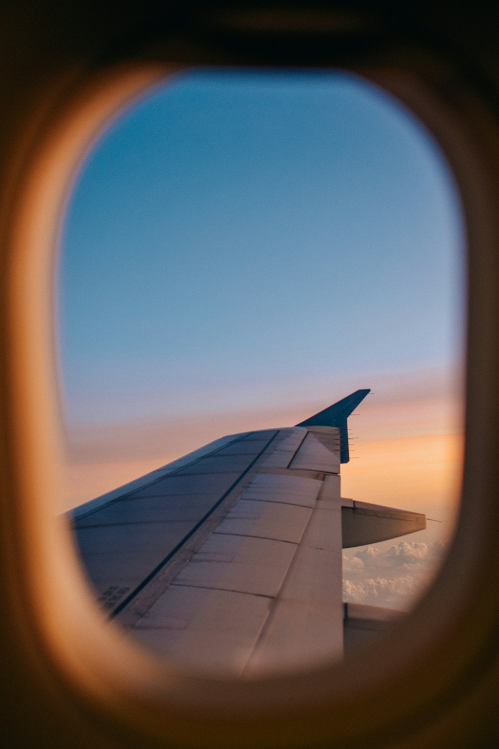 view of white and gray airplane tail