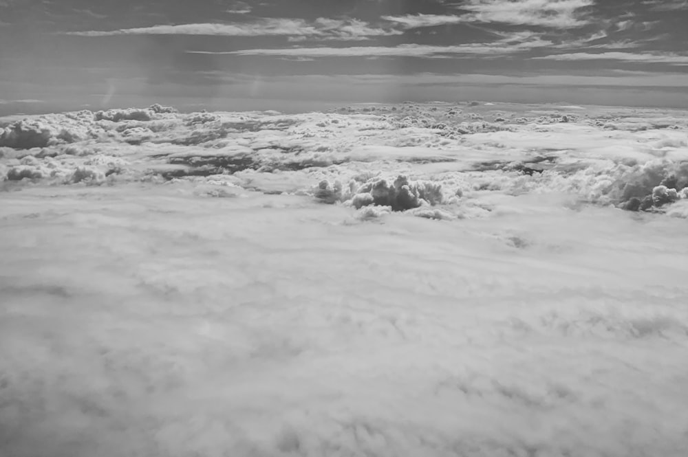 cloud formation in grayscale photography