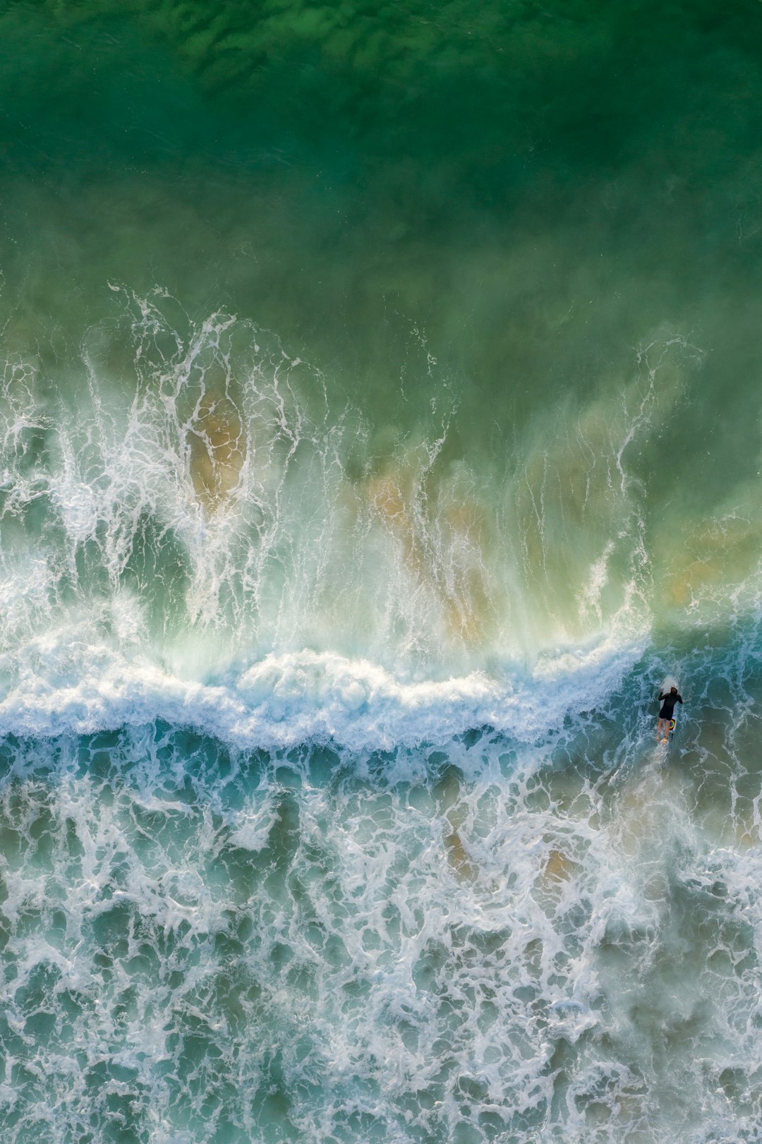 aerial view of sea