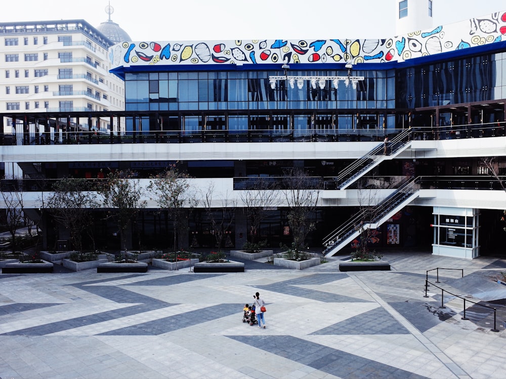 person standing in front of building