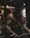 A focused athlete training intensely in a gym.
