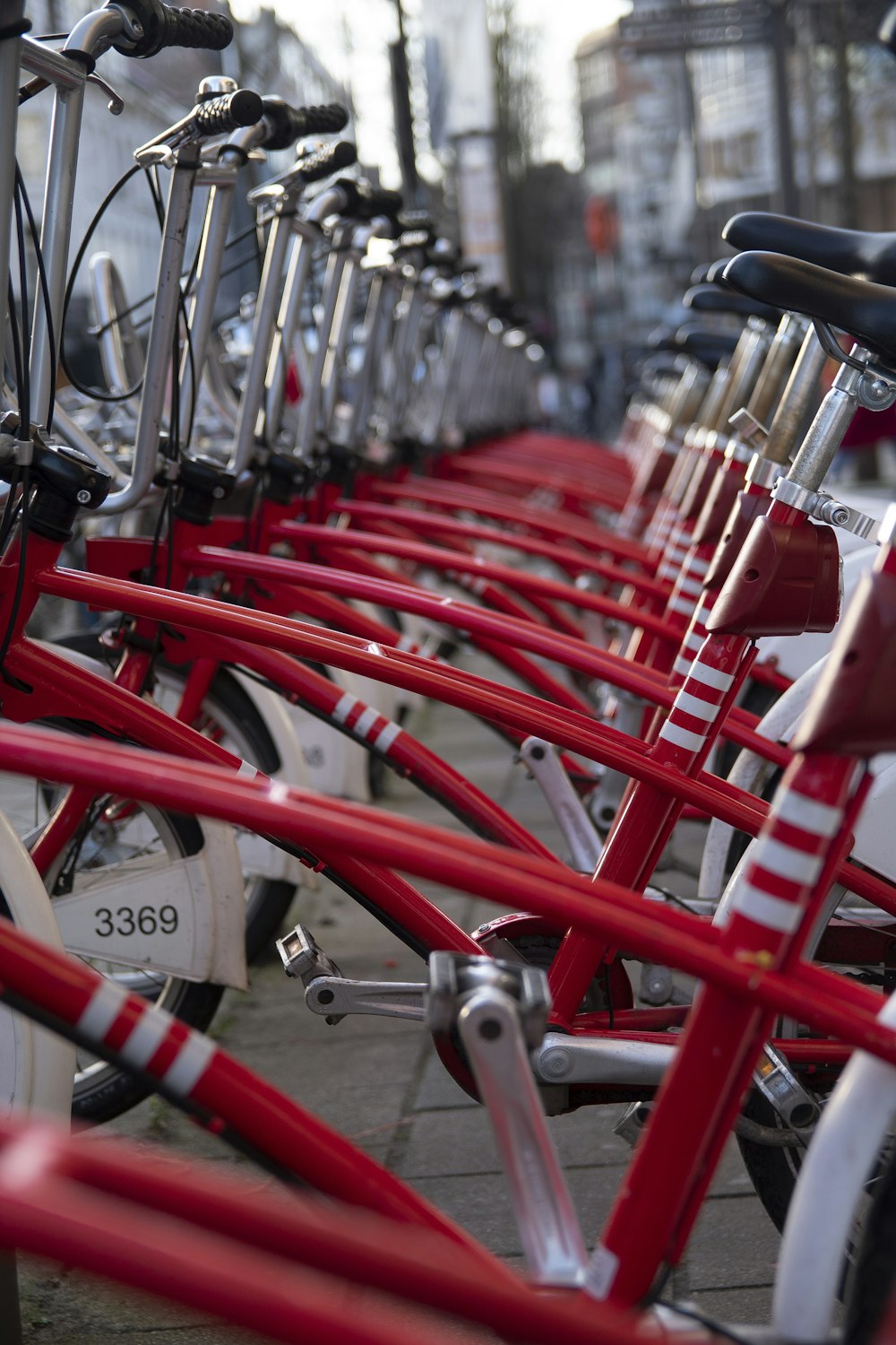 red bicycles