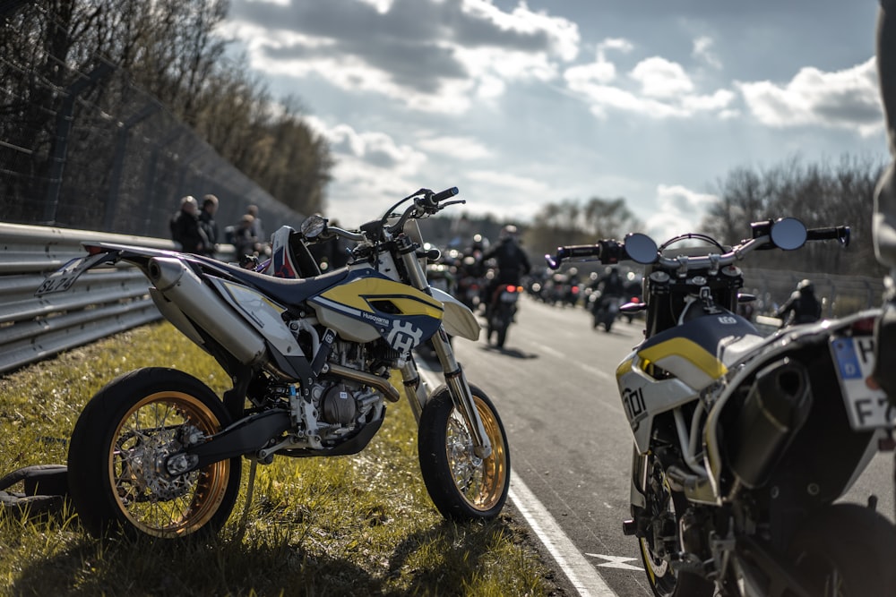 black and yellow motorcycle