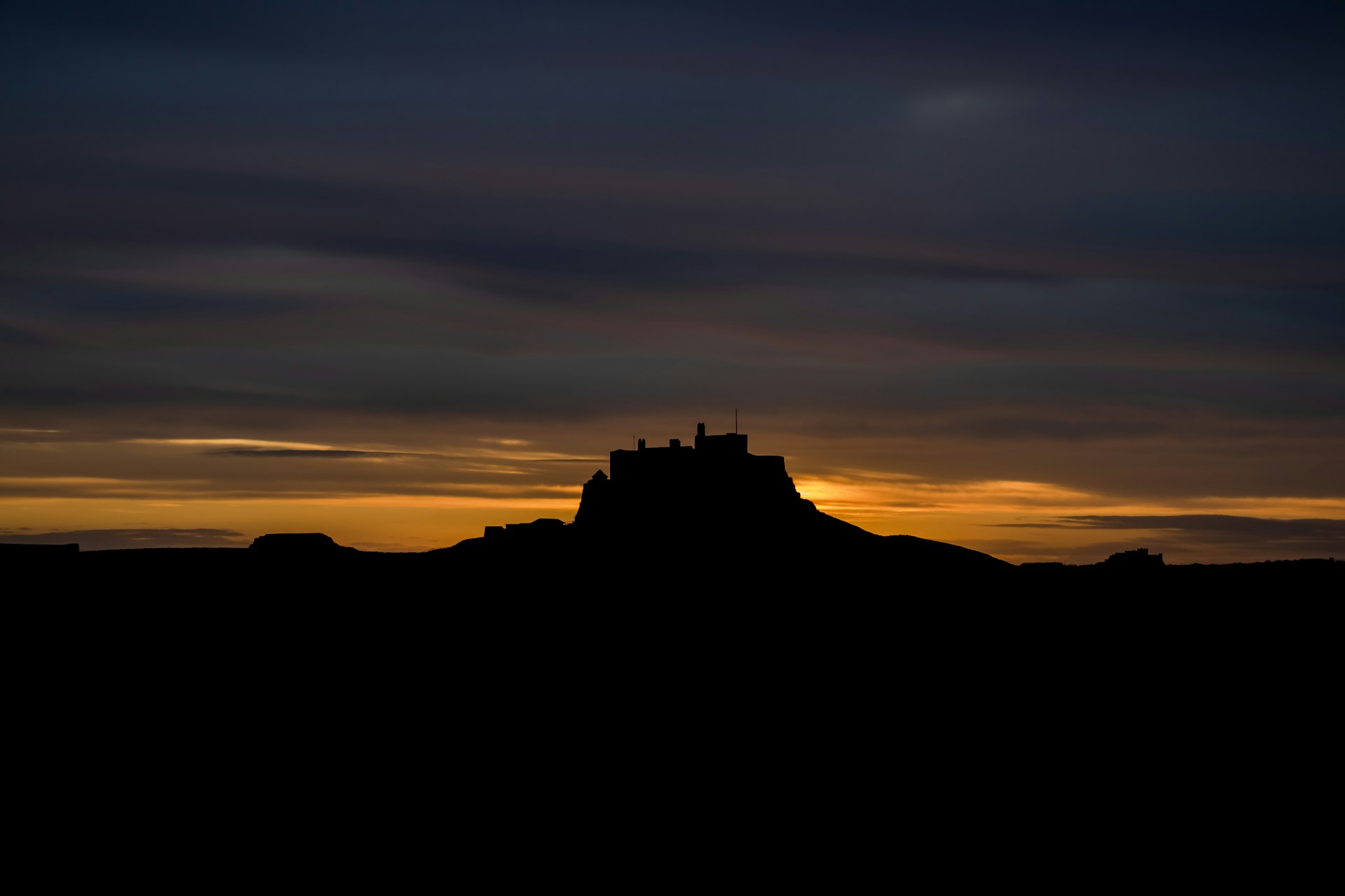 silhouette of castle
