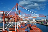 containers vans on boat