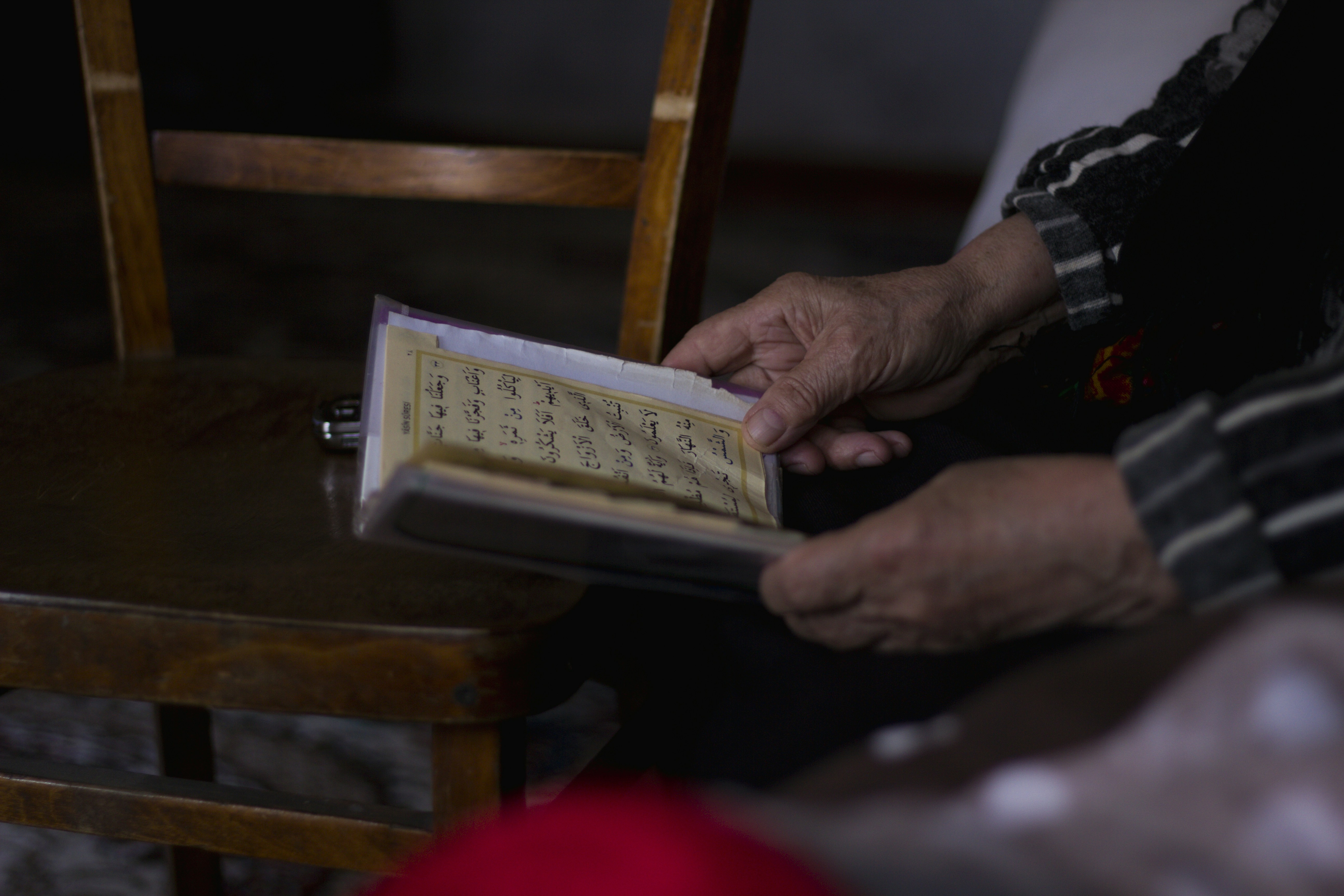 man holding book