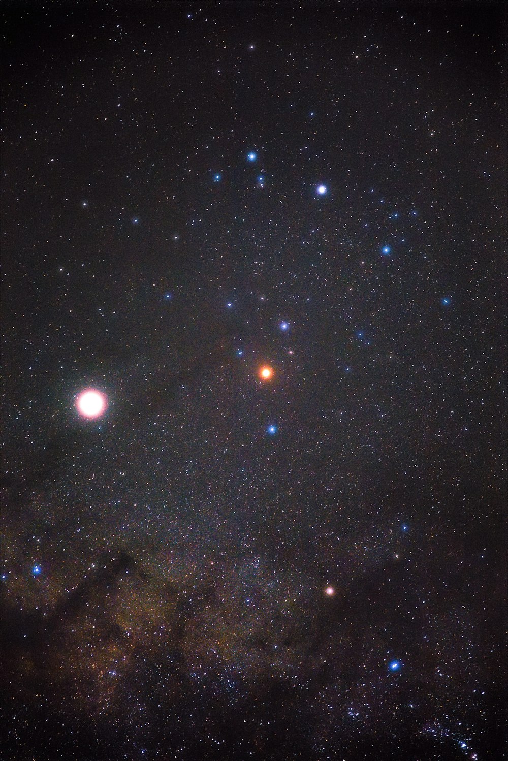 Vista de la Vía Láctea durante la noche